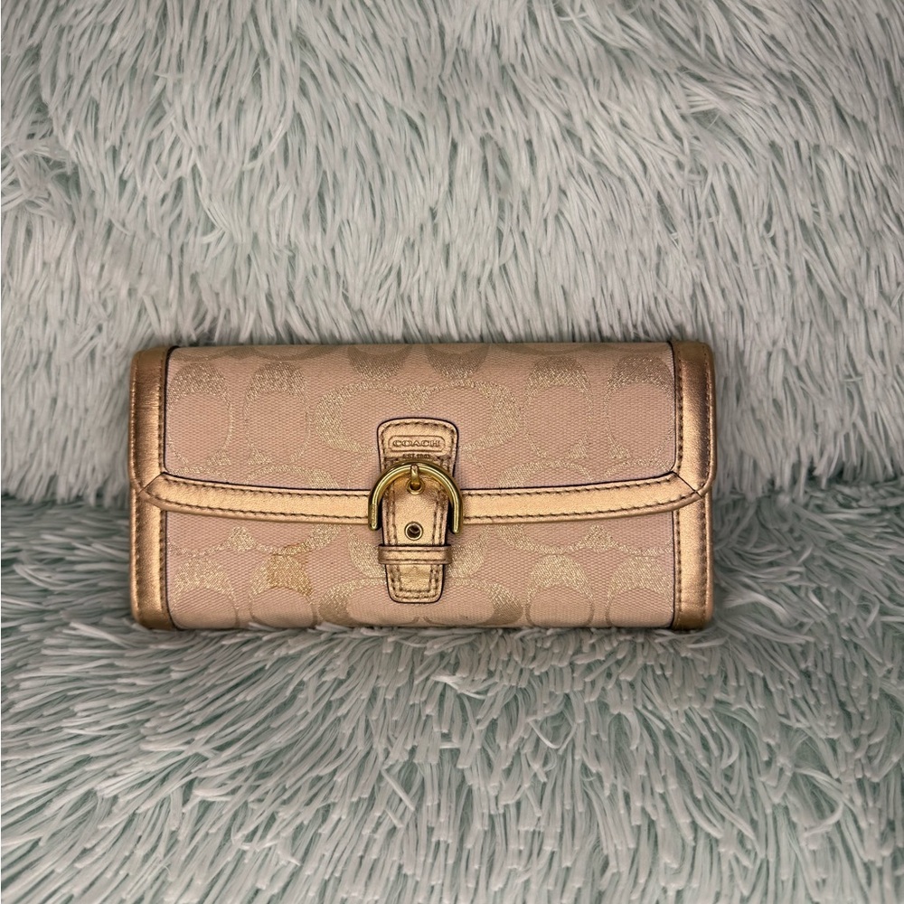 Coach Metallic Beige Women's Wallet good condition